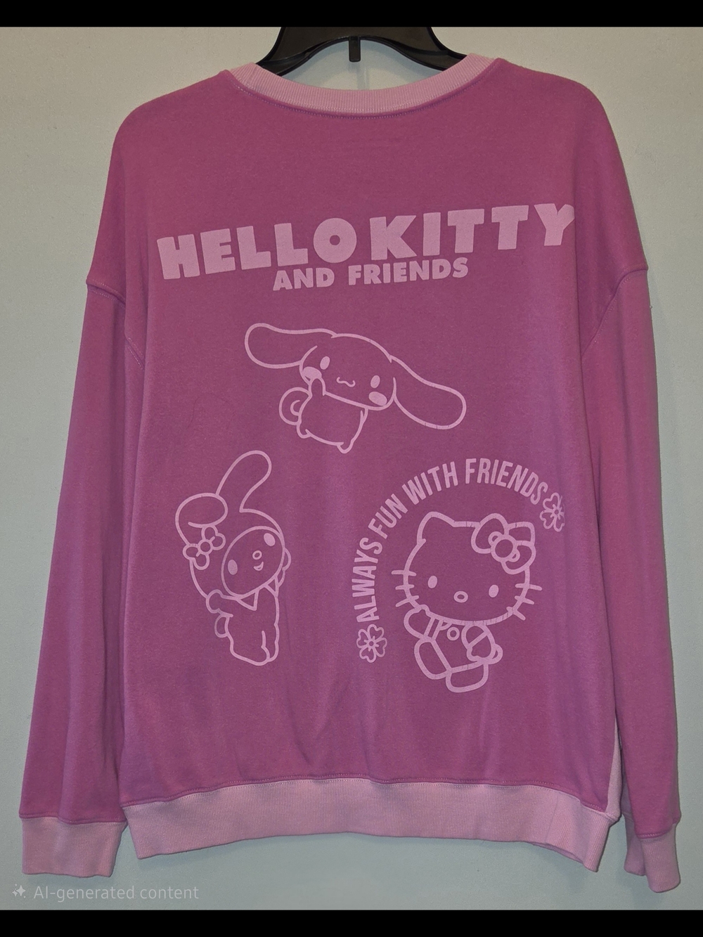 Hello Kitty & Friends Womens Pink Sweatshirt - Picture 2 of 3